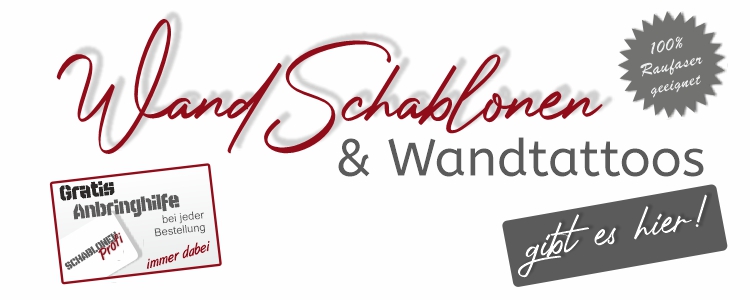 Wandschablonen zum ausmalen nach Wunsch vom SchablonenProfi